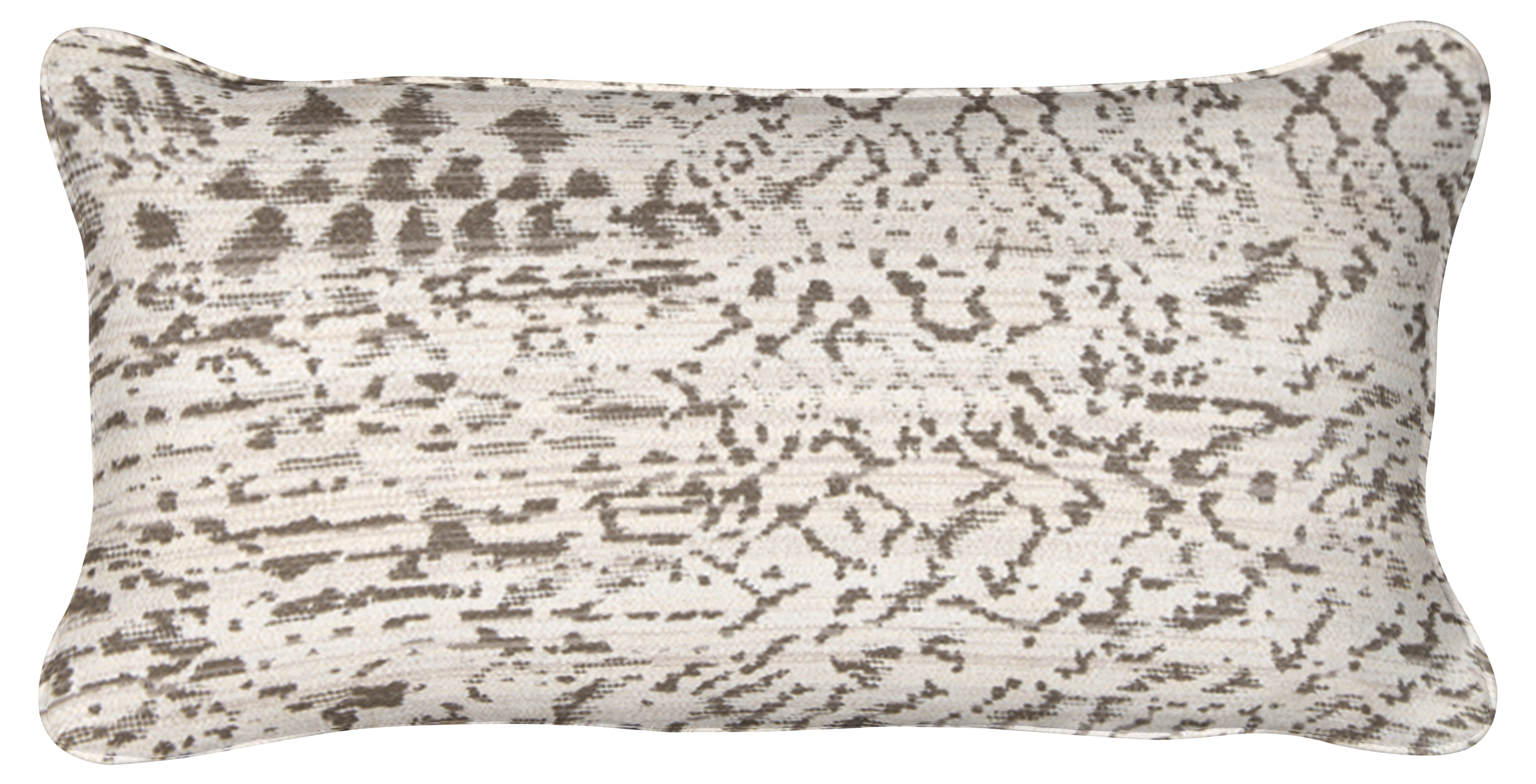 Mattituck Fawn Lumbar Pillow, Charcoal/Ivory One Kings Lane