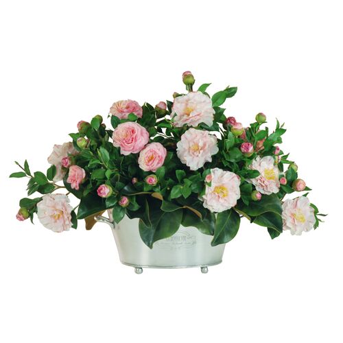 32" Camellia in Planter, Faux~P76061433
