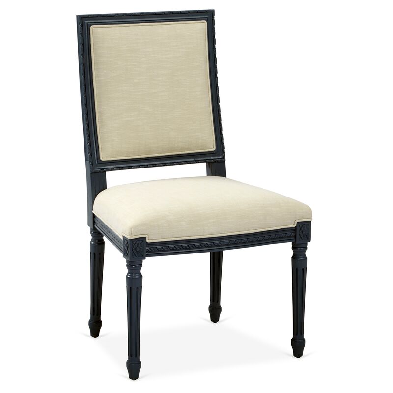 Exeter Side Chair, Ivory Crypton