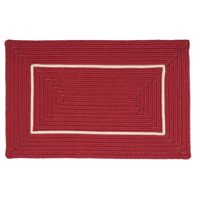 Accent Doormat, Red/White