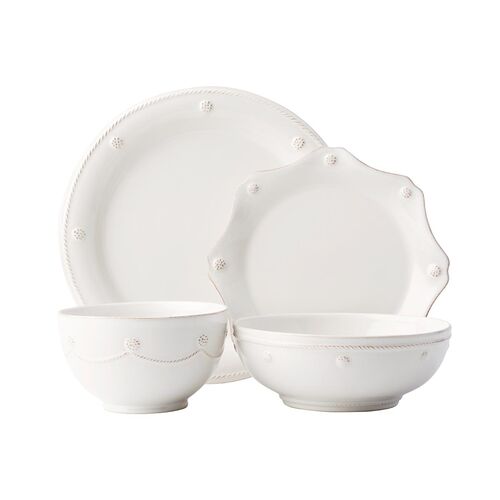 Berry & Thread Place Setting with 2 Bowls, Whitewash