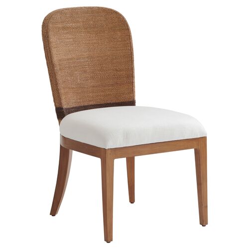 Palm Desert Bryson Woven Side Chair, Natural/White~P111120077