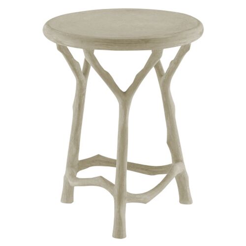 Hidcote Indoor/Outdoor Concrete Accent Table, Gray