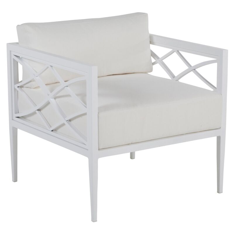 Elegante Outdoor Lounge Chair, Chalk White