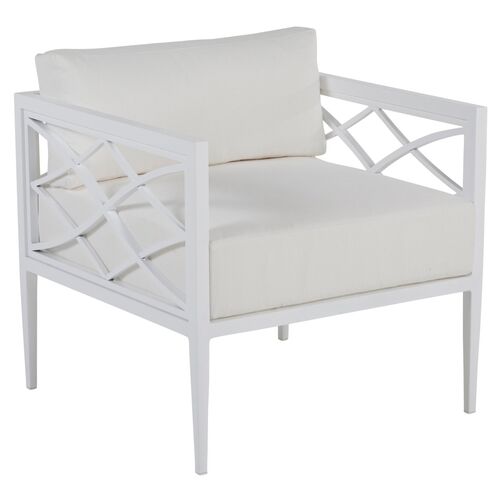 Elegante Outdoor Lounge Chair, Chalk White~P77578992