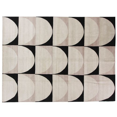 Harper Rug, Ivory/Black, 12x15