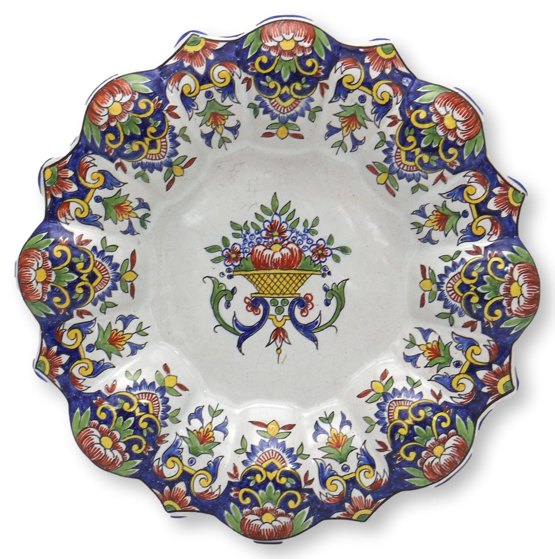 French Faience Footed Serving Plate~P77461441