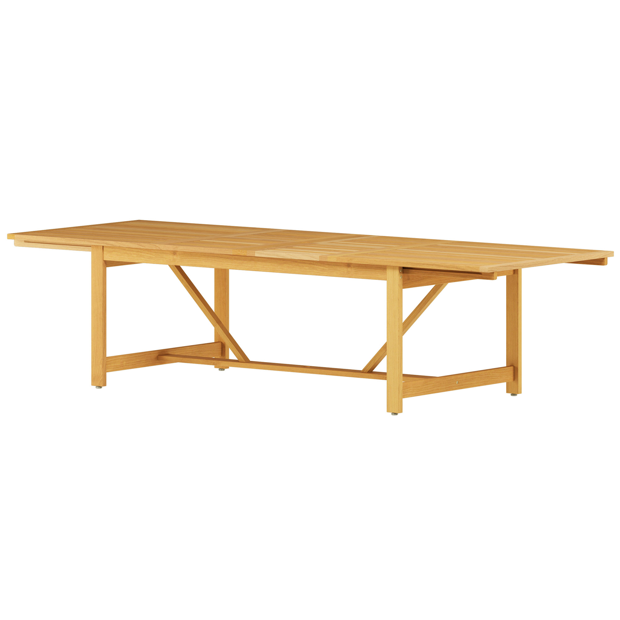 Hudson Row Rectangular Extension Outdoor Teak Dining Table Hudson Row Rectangular Extension Outdoor Teak Dining Table