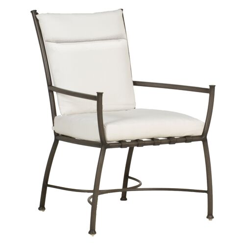 Majorca Outdoor Aluminum Arm Chair, Slate Grey~P77619708