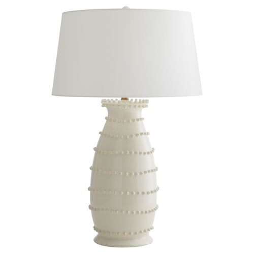 Spitzy Ceramic Table Lamp, Ivory~P77637197~P77637197
