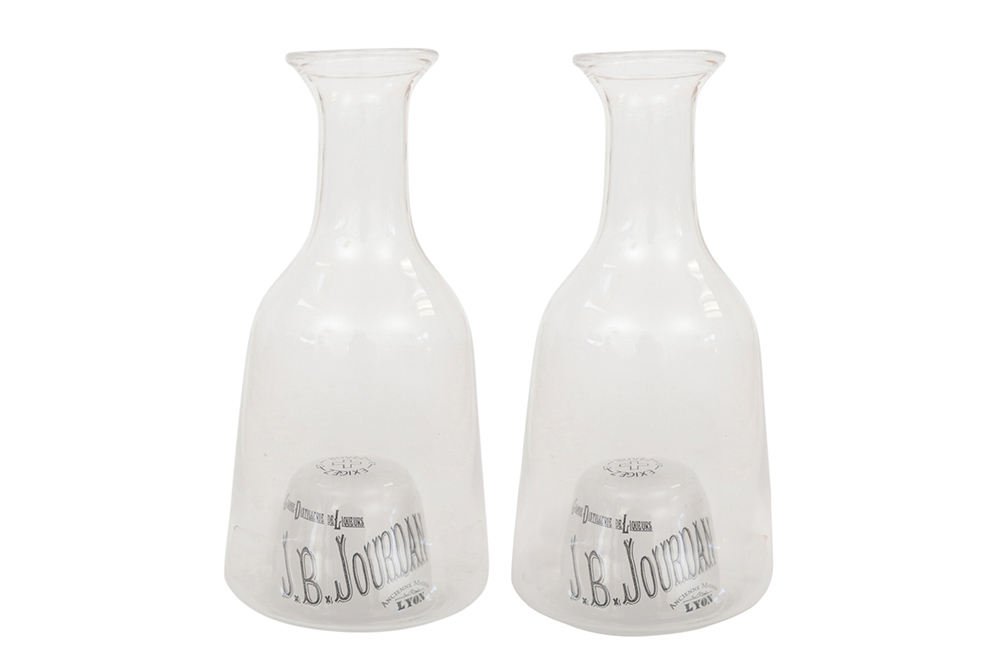 French Bistro Glass Carafes - a Pair~P77652066