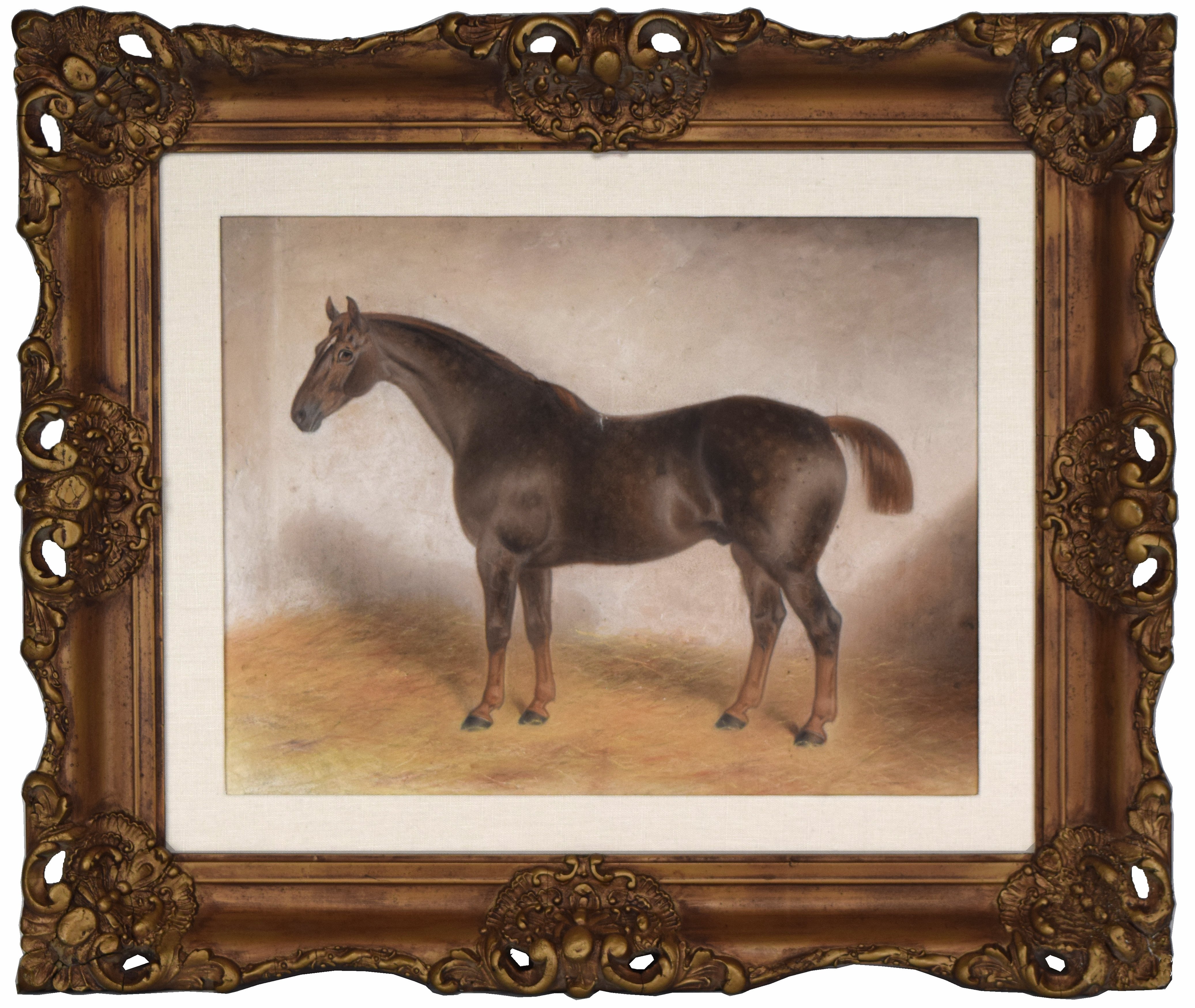 19th C English Horse Portrait Painting~P77617475