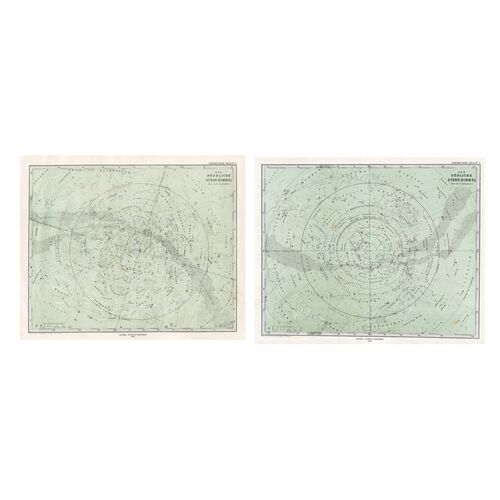 1880 Astronomy Charts by Steiler, Pair~P77628095