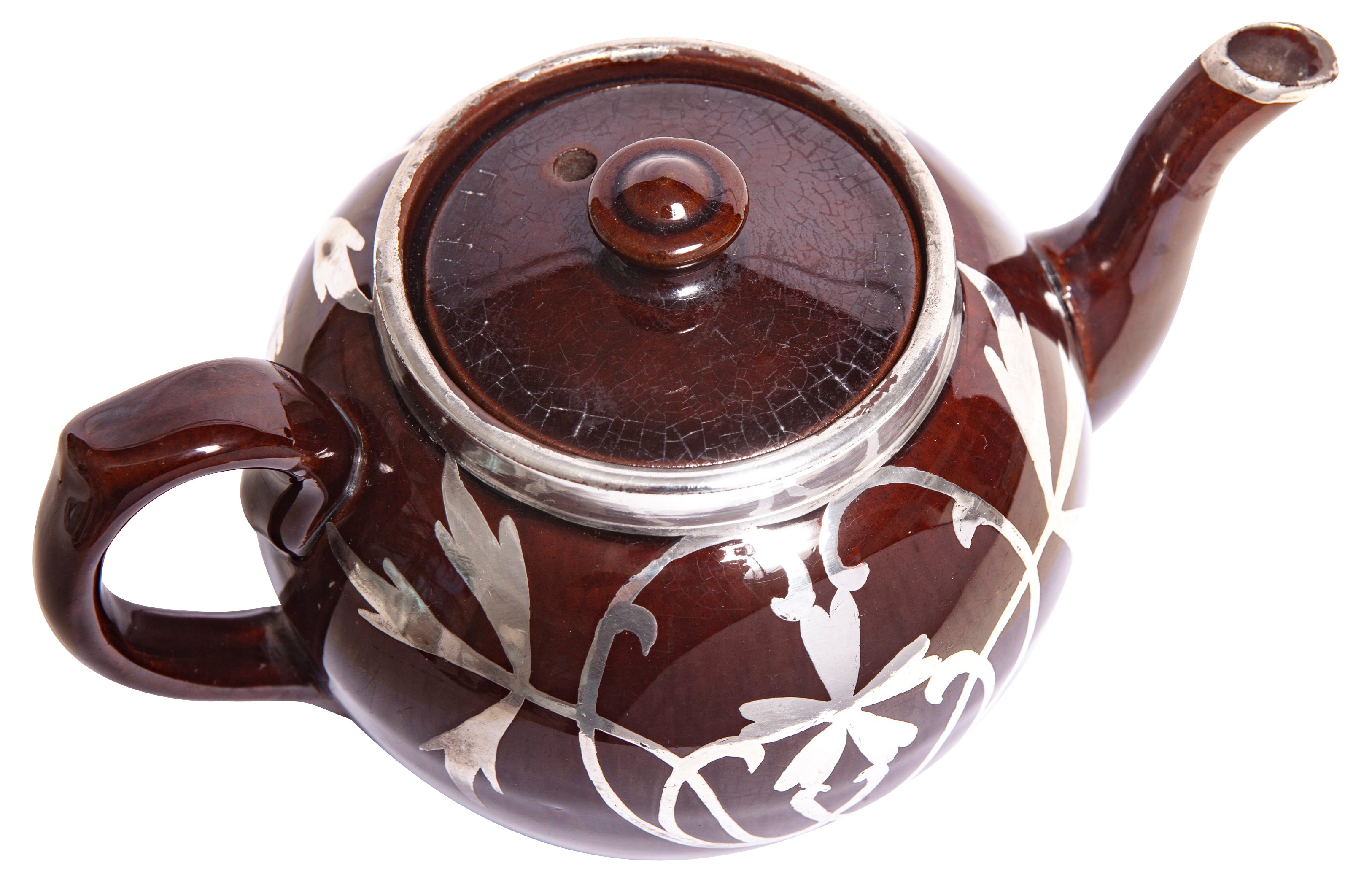 Stoneware Teapot in Sterling