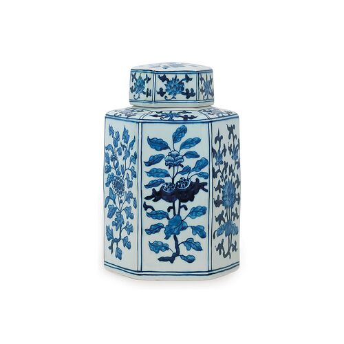 16" Four Seasons Decorative Jar, Blue/White~P77458984