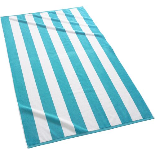 Cabana Stripe Beach Towel, Aqua~P77644523