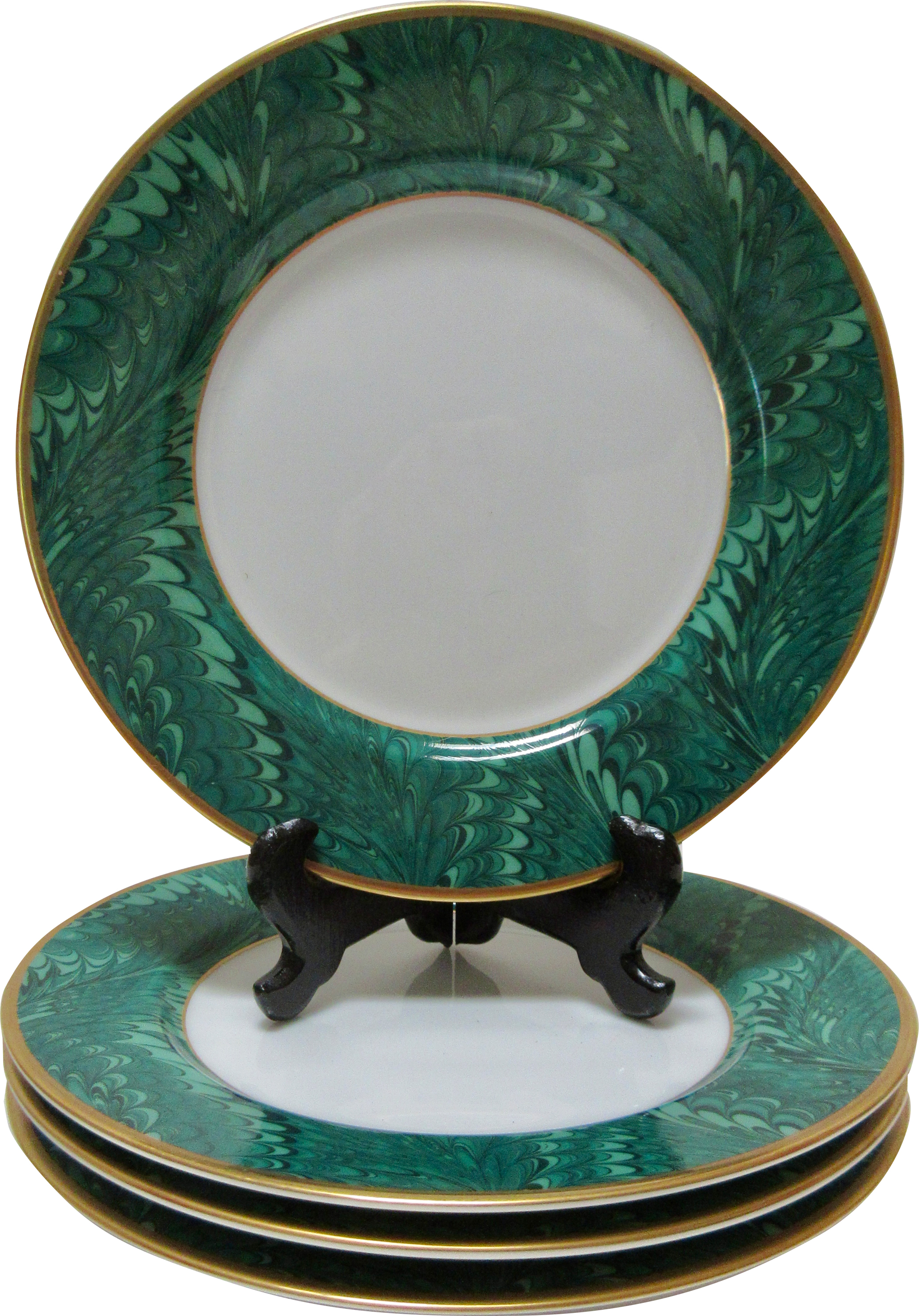 Porcelain Feather-Glaze Dessert Plates~P77658567