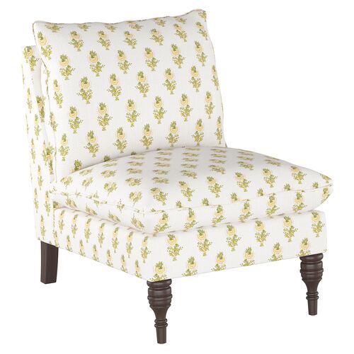 Desert Flower Slipper Chair, Spring Green~P77544693