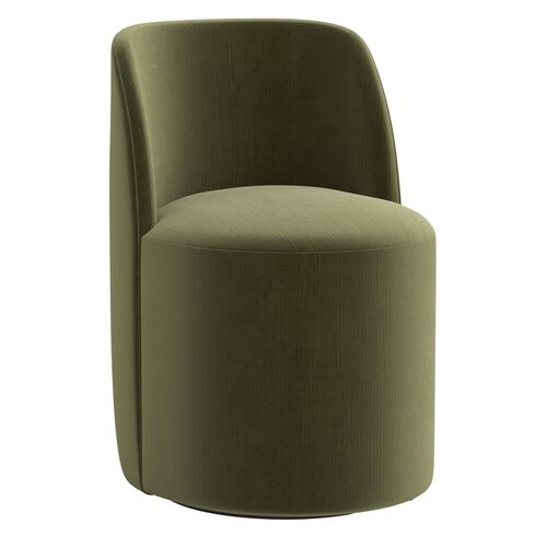 Cora Dining Swivel Chair, Performance Velvet