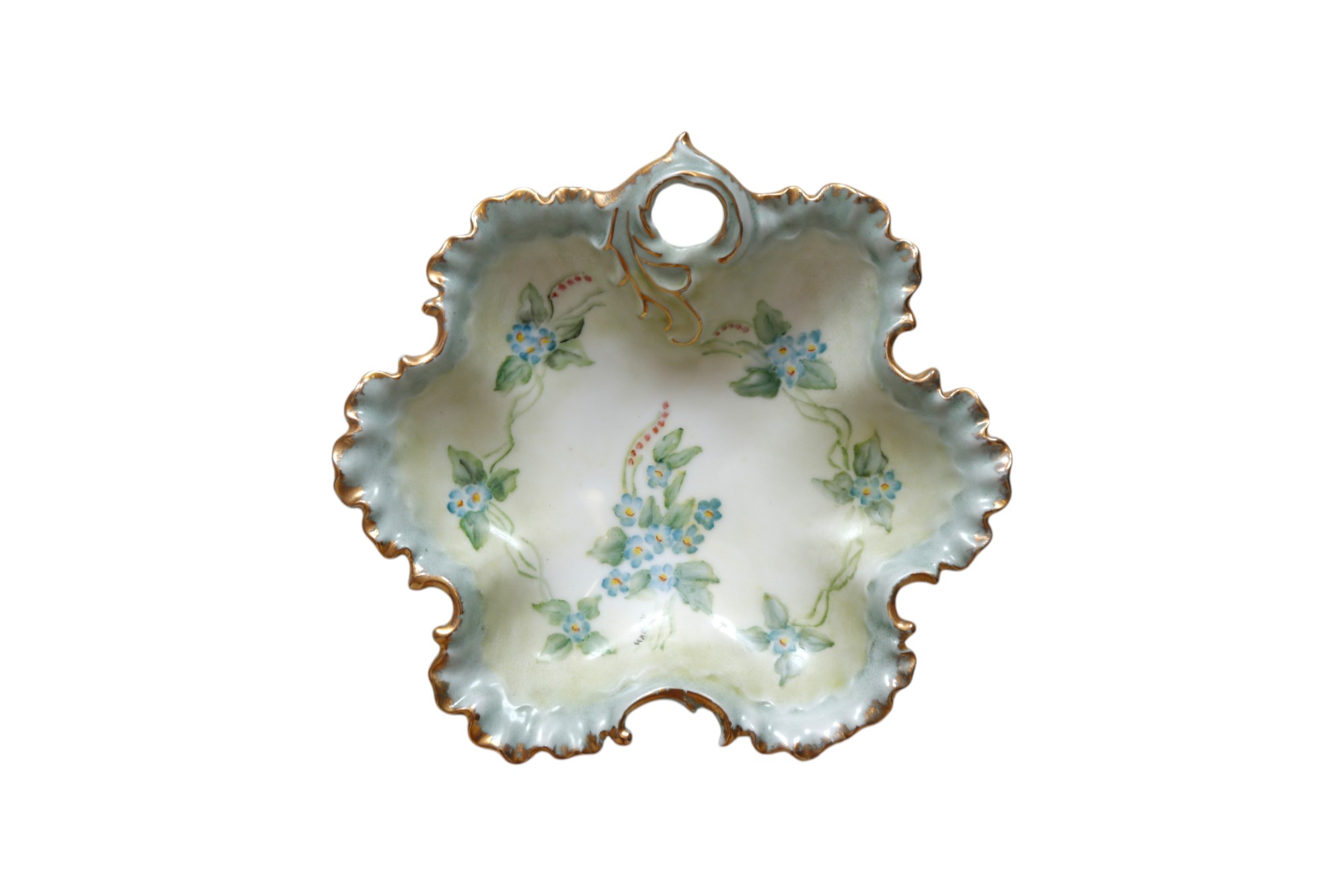 Hand-Painted Rocaille Ceramic Dish~P77736869