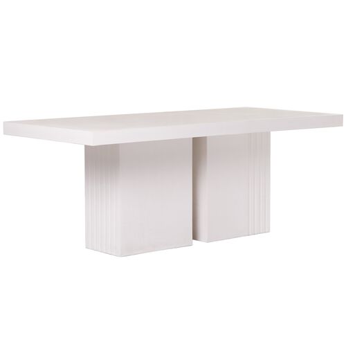 Philo Outdoor Double Pedestal Concrete Dining Table