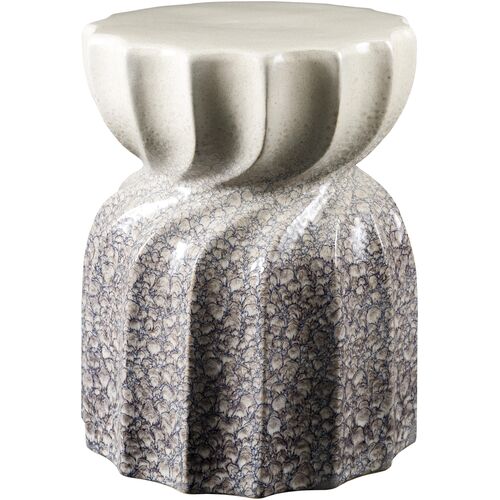 Sira 18" Speckled Ceramic Garden Stool