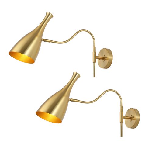 S/2 Iryna 20" Wall Sconces, Brass