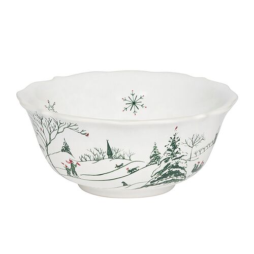 Country Estate Winter Frolic Cereal/Ice Cream Bowl, Evergreen
