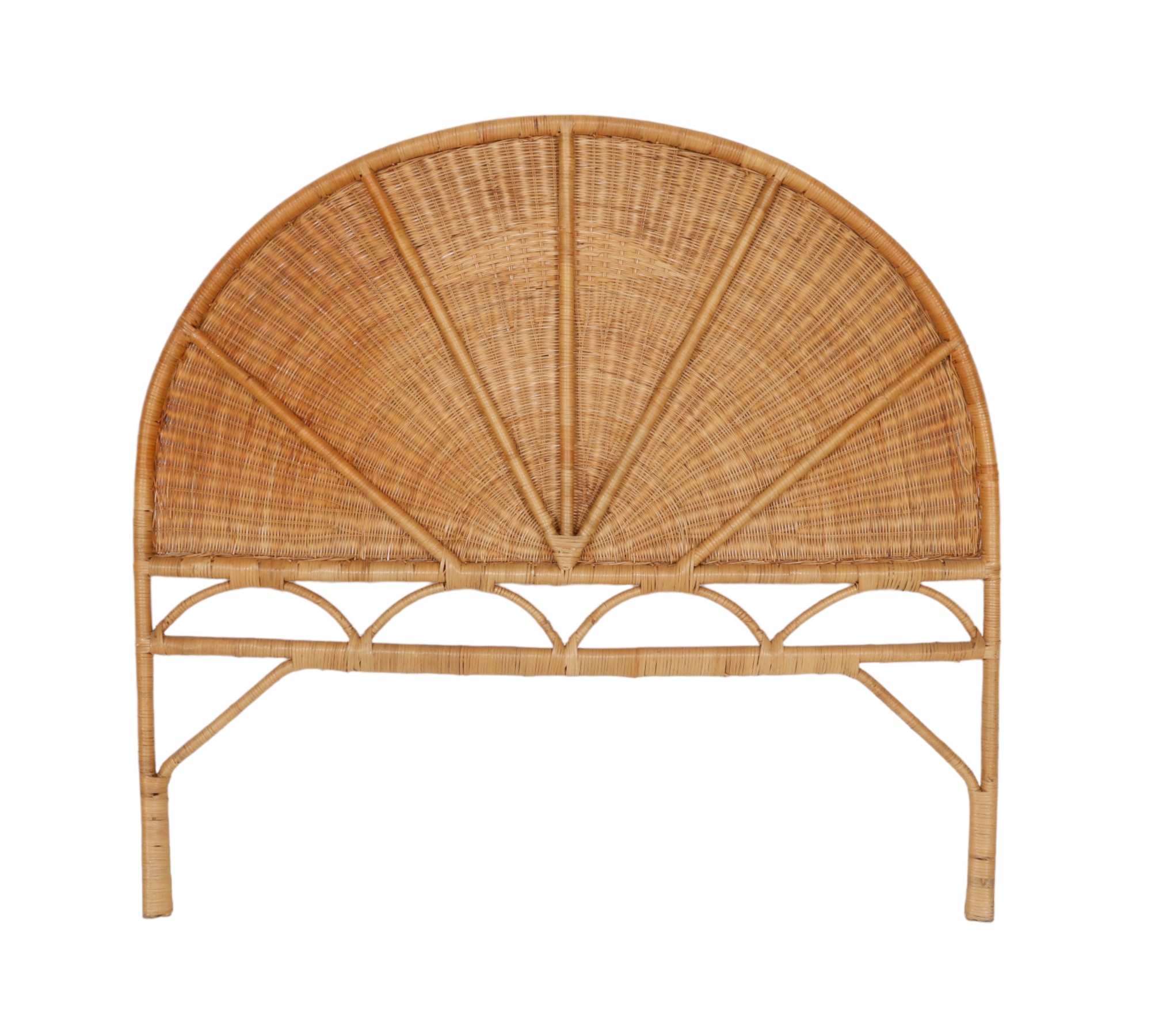 Rattan Half-Moon Full Headboard~P77682505