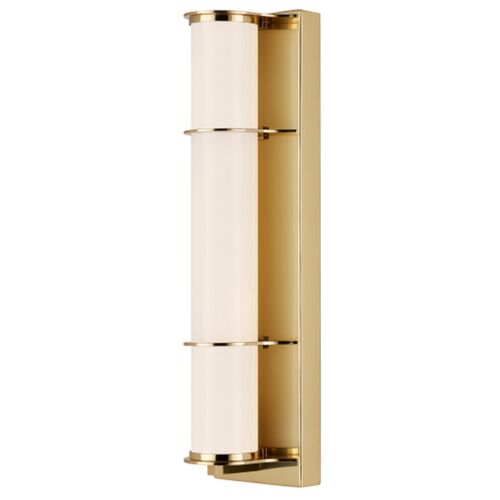 Blaine Bath Wall Sconce, Polished Brass