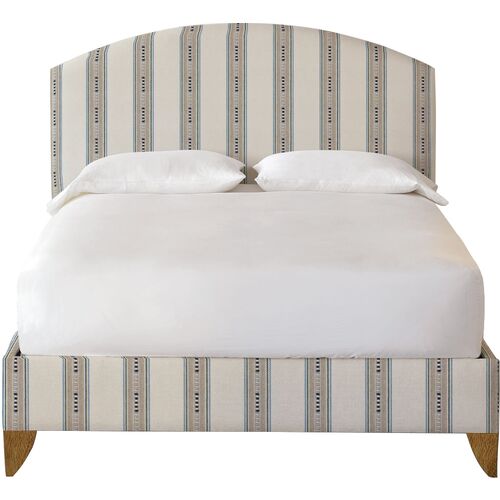 Kinsley Upholstered Bed, Natural Stripe~P77656300