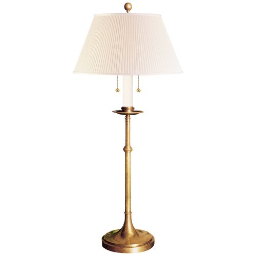 Dorchester Club Table Lamp, Antique-Burnished Brass