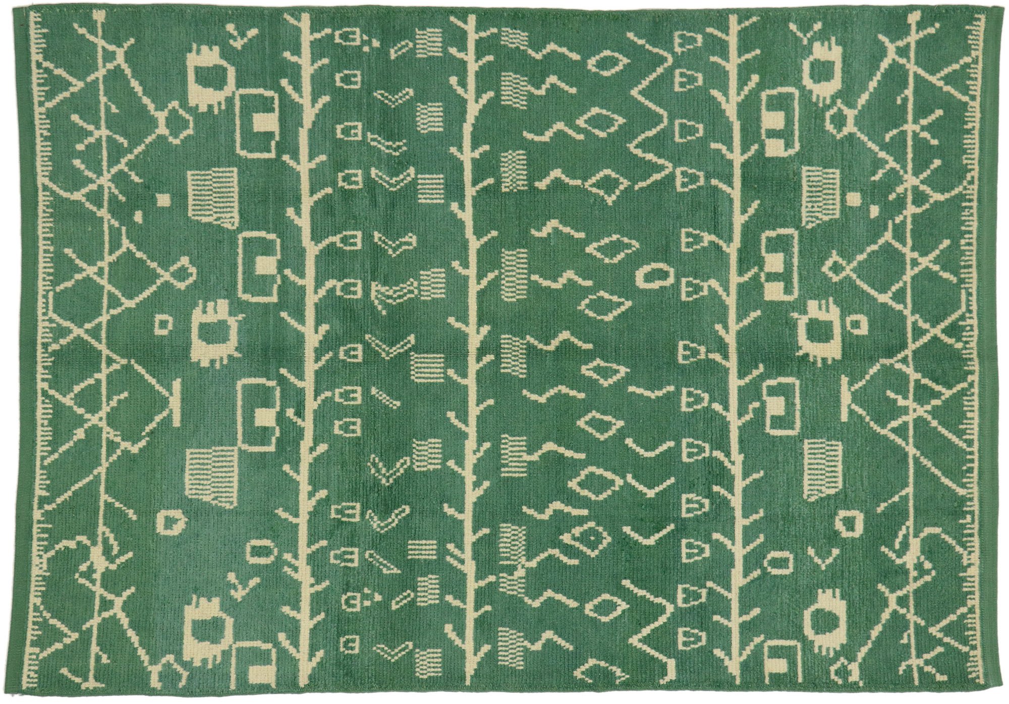 Green Moroccan Style Rug, 5'8"x8'~P77625061