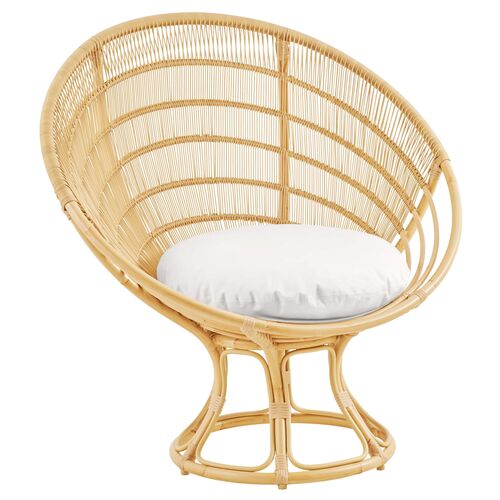 Franco Outdoor Sunchair, Natural/White~P77617497