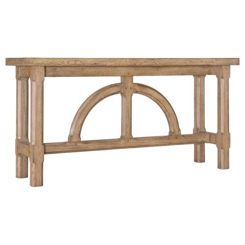 Commerce & Market Half-Circle Motif Console, Natural