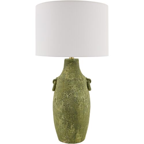 Wrenn Ceramic Vase Base Table Lamp, Green