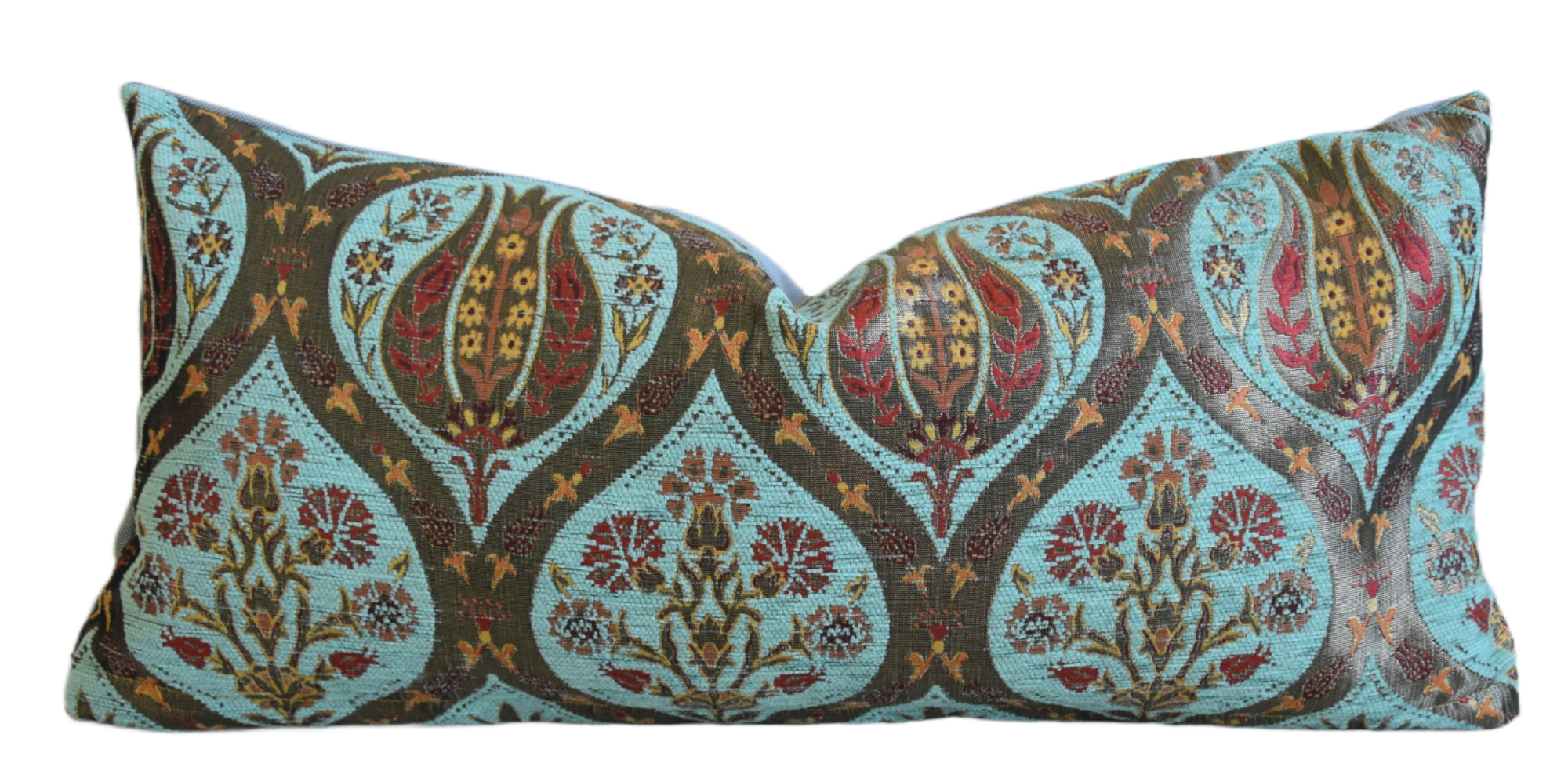 French Velvety Chenille Floral Pillow~P77681105
