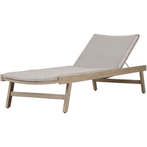 Wilder Rope Outdoor Chaise, Washed Brown~P77628207