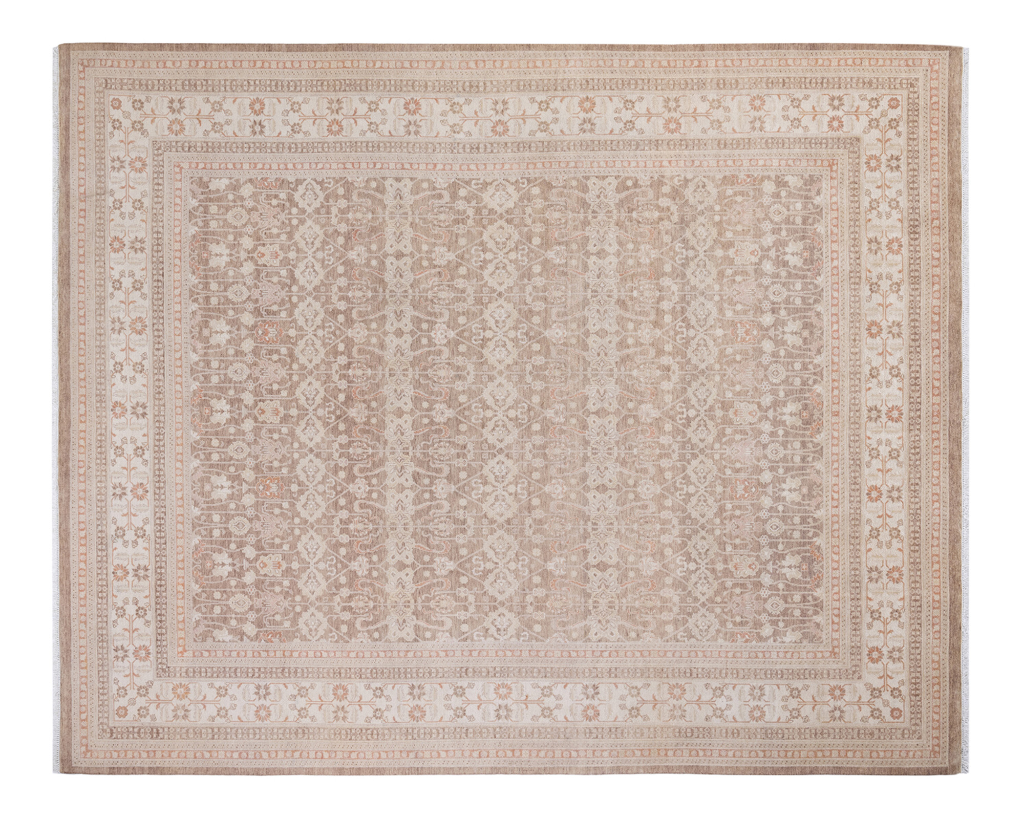 One-of-a-Kind Hand-Knotted Beige Rug, 8'1" x 9'10" One-of-a-Kind Hand-Knotted Beige Rug, 8'1" x 9'10"
