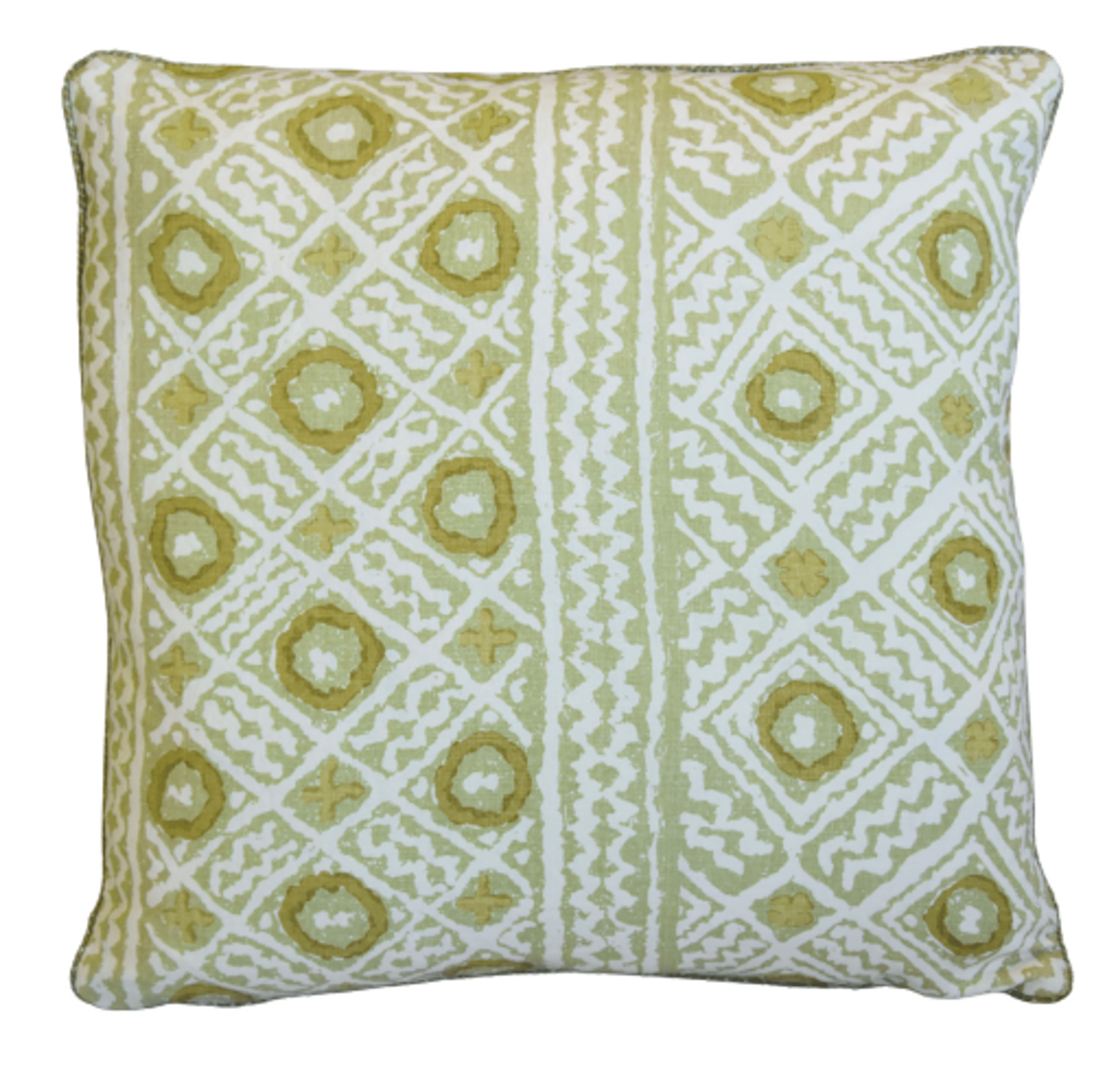 Raoul Textiles Green & Ivory Mali Pillow~P77678763