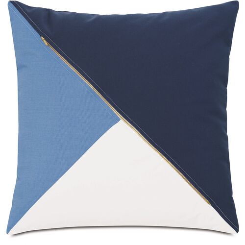 Kruz 20x20 Outdoor Pillow, Blue/White~P77646558
