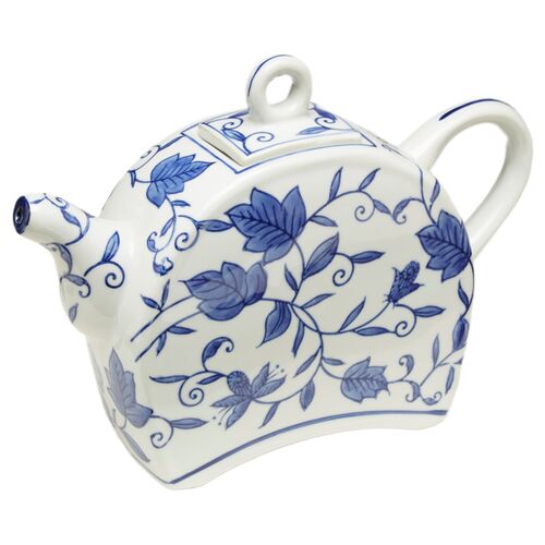 Blue Floral Tea Pot