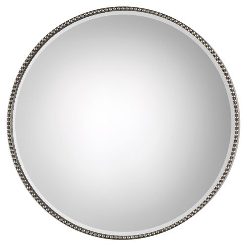 Stefania Wall Mirror, Antiqued Silver Leaf~P77479962