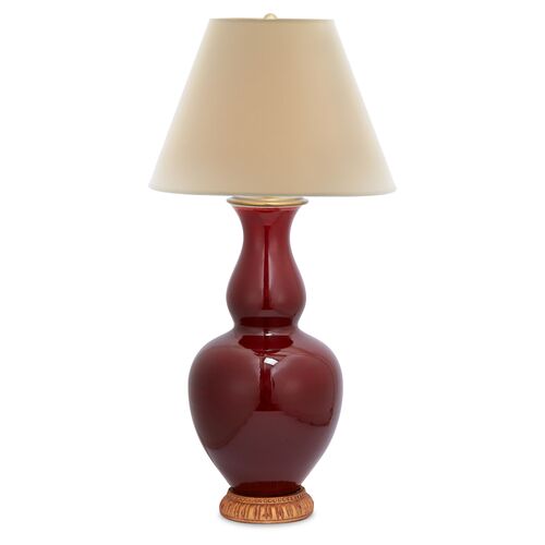 Garnet Table Lamp, Oxblood Glaze~P77641363