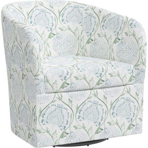 Zara Swivel Chair, Ranjit Floral~P77646925