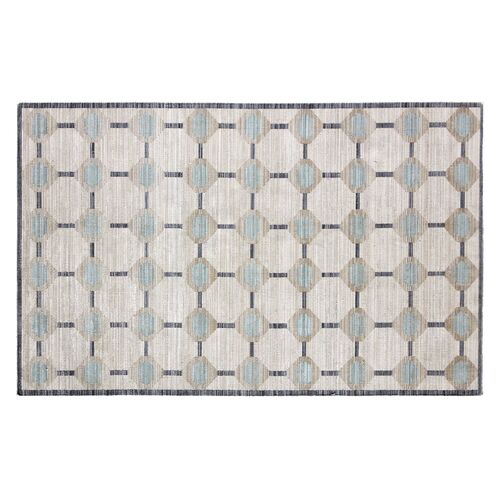 Clance Mosaic Rug, Blue/Gray Clance Mosaic Rug, Blue/Gray