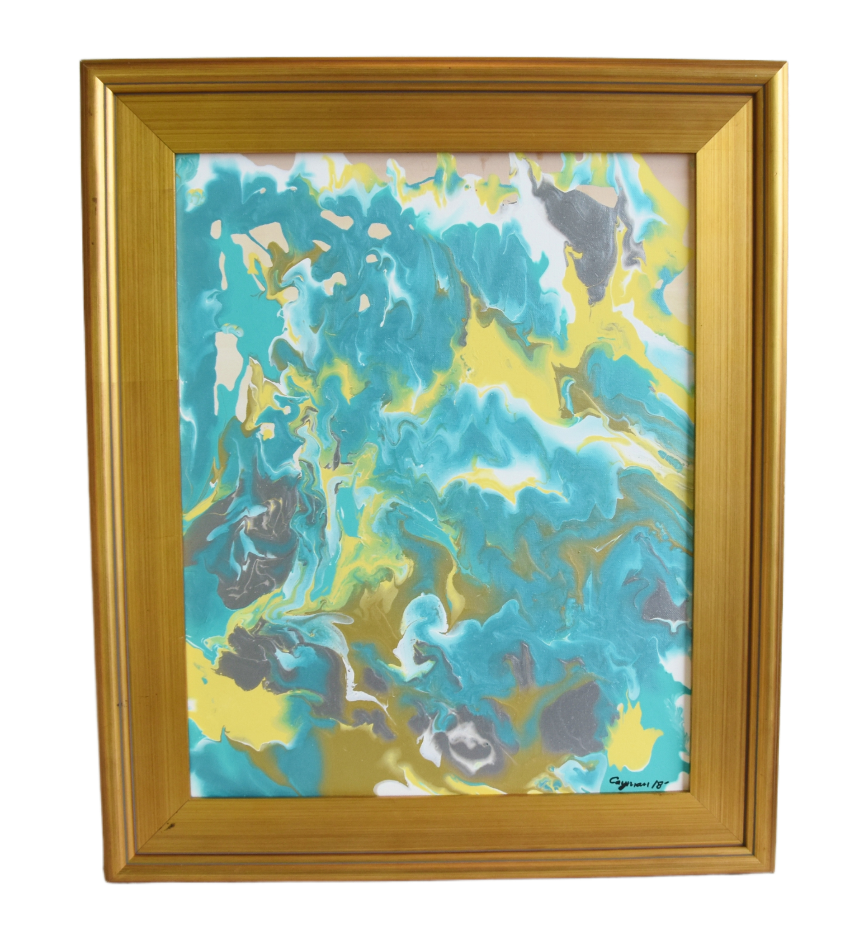 Modern Abstract Marbleized Art Painting~P77678432