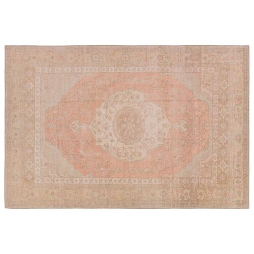  Adeline Medallion Orange/Tan Area Rug (3'9''X6')