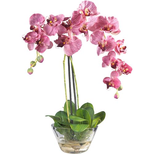 18" Faux Orchid Flower Arrangement~P111113170