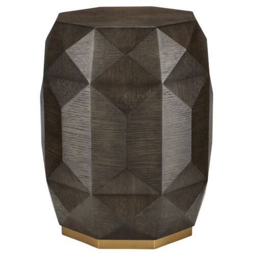 Kendall Oak Accent Table, Dove Gray
